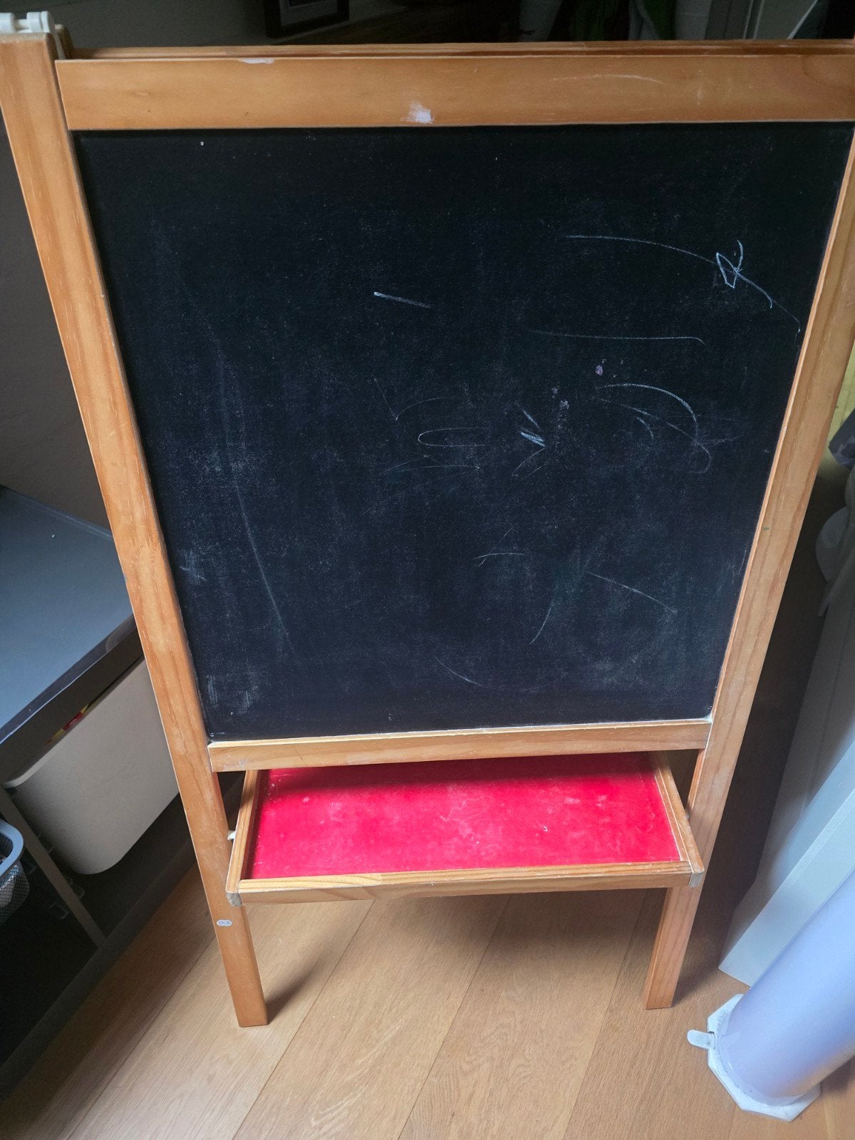 schoolbord 1 kant krijt andere kant white bord., Diversen, Schoolborden, Ophalen, Gebruikt, Krijtbord