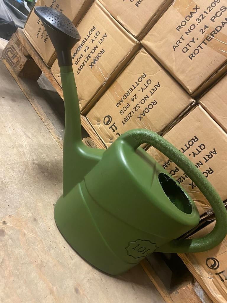 Partij 5 x groene gieter 10L, Kunststof, Onbekend, Nieuw, Ophalen of Verzenden