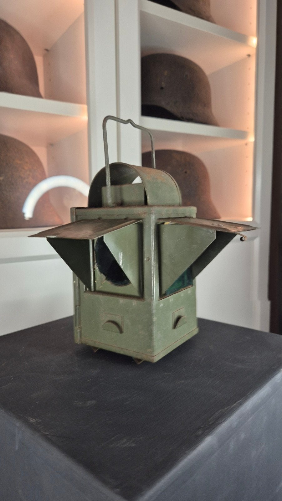 Antieke Militaire Seinlamp - Spoorweg of Legerlamp, Ophalen of Verzenden