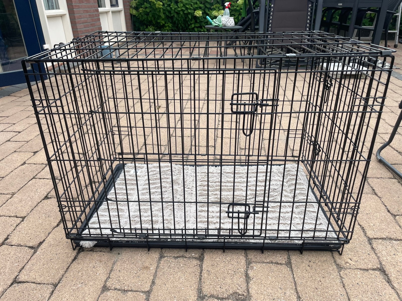 Bench zwart 90 x 58 cm, Dieren en Toebehoren, Ophalen, Zo goed als nieuw, Minder dan 65 cm