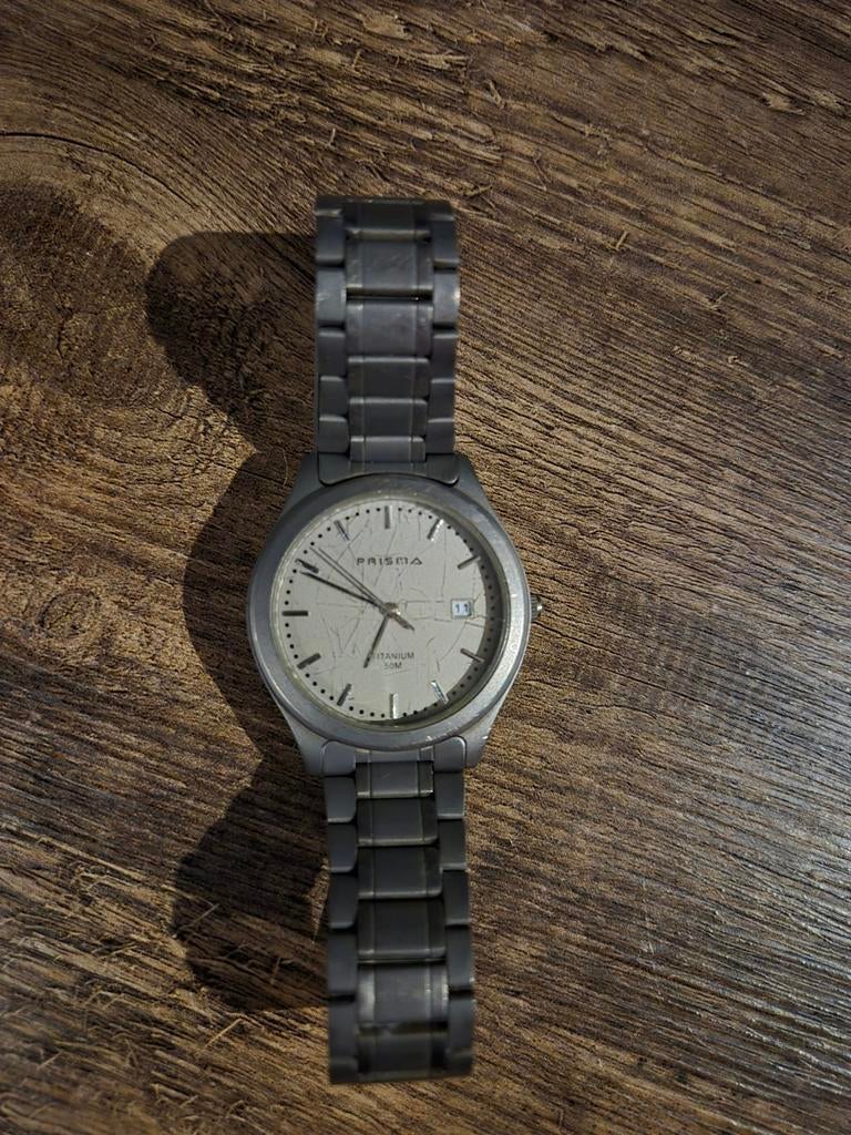 Mooie Prisma heren horloge, titanium, Ophalen of Verzenden, Zo goed als nieuw, Overige merken
