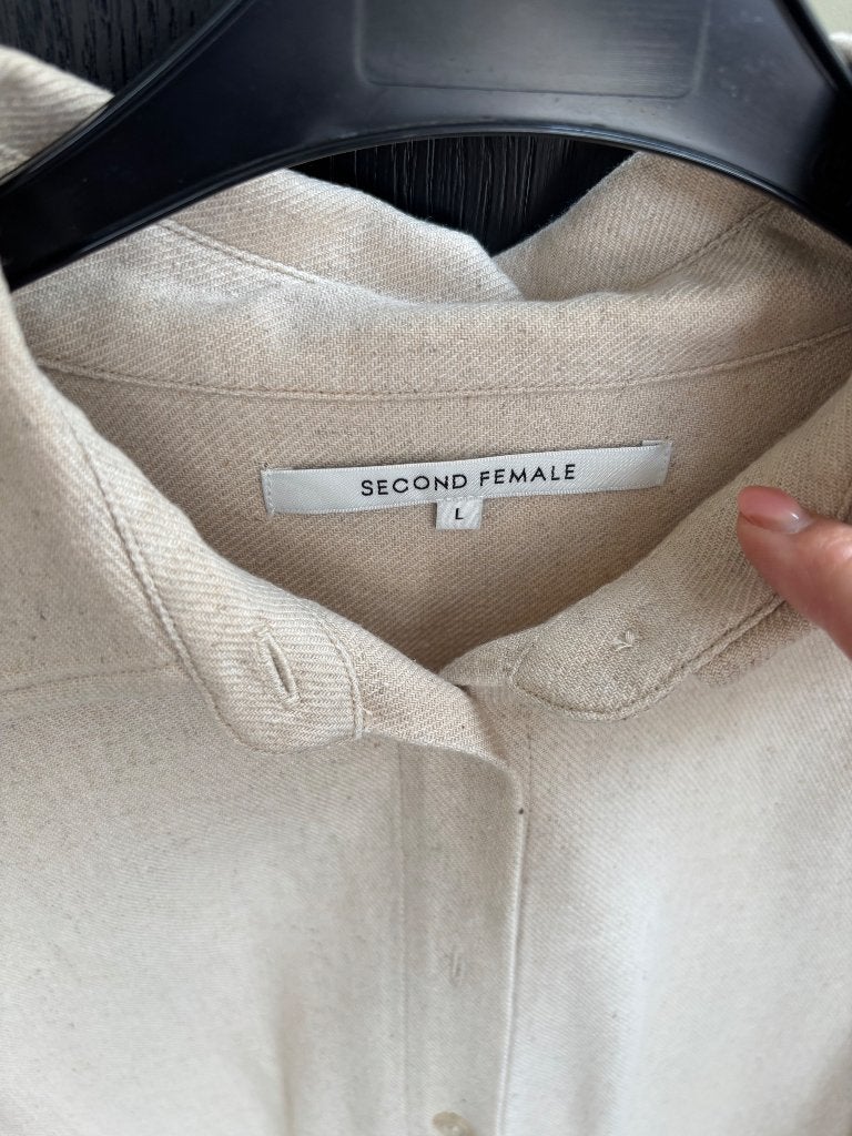 Blouche Mbym, Kleding | Dames, Verzenden, Beige, Maat 42/44 (L), Zo goed als nieuw