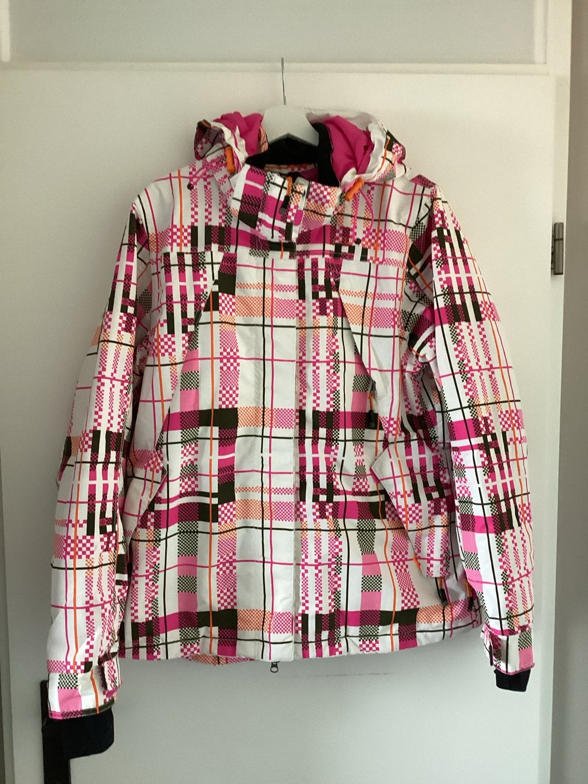 Brunotti ski-jas dames XXL - Roze/Wit geruit, Ophalen of Verzenden, Gedragen, Maat 46/48 (XL) of groter, Jack