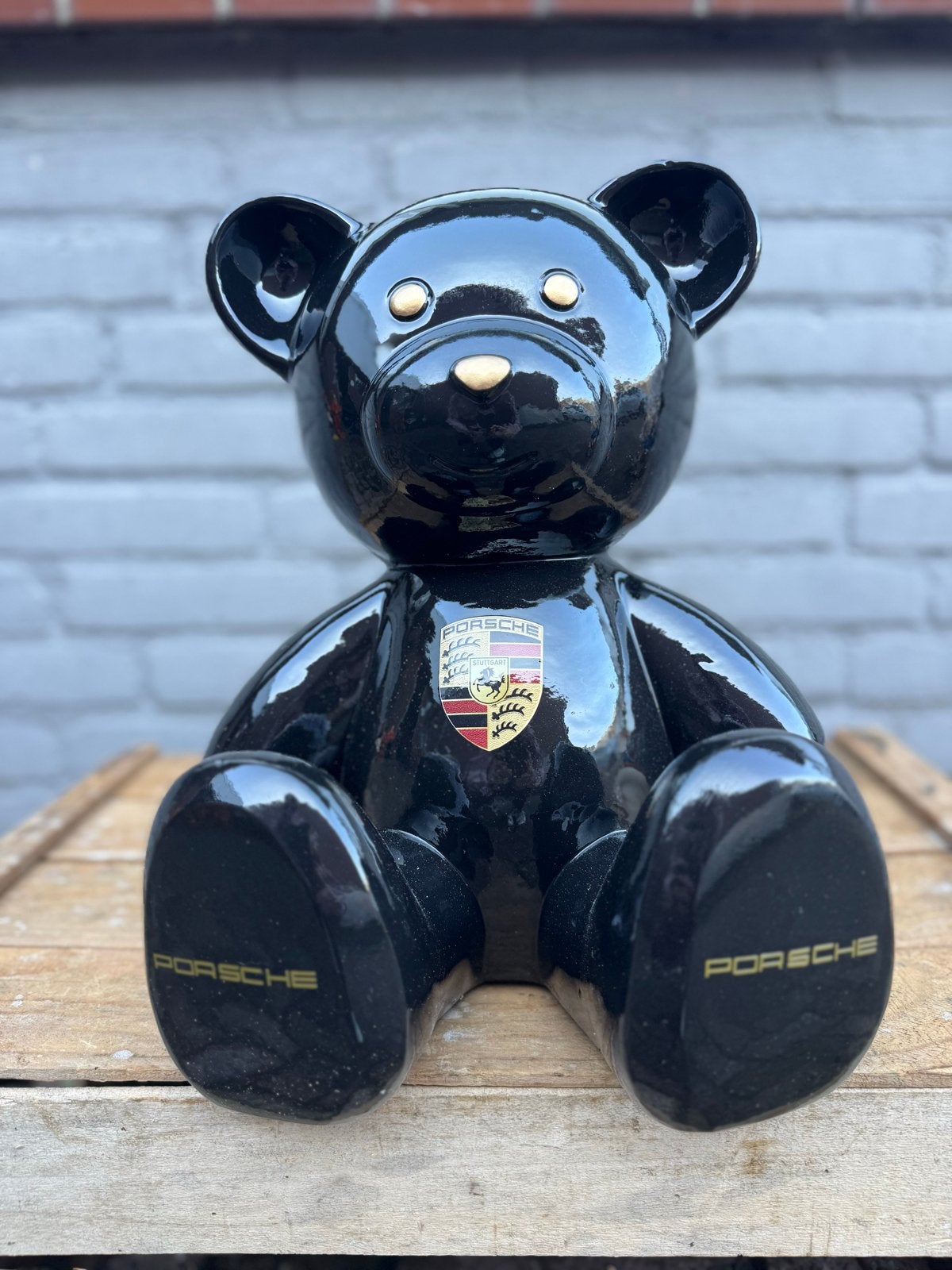 Porsche Beer Bear Zwart - Uniek Verzamelobject, Ophalen, Zo goed als nieuw