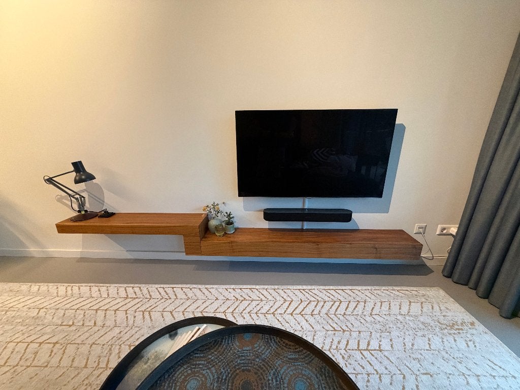 TV wandmeubel, Ophalen, 250 tot 300 cm, Gebruikt, Minder dan 25 cm