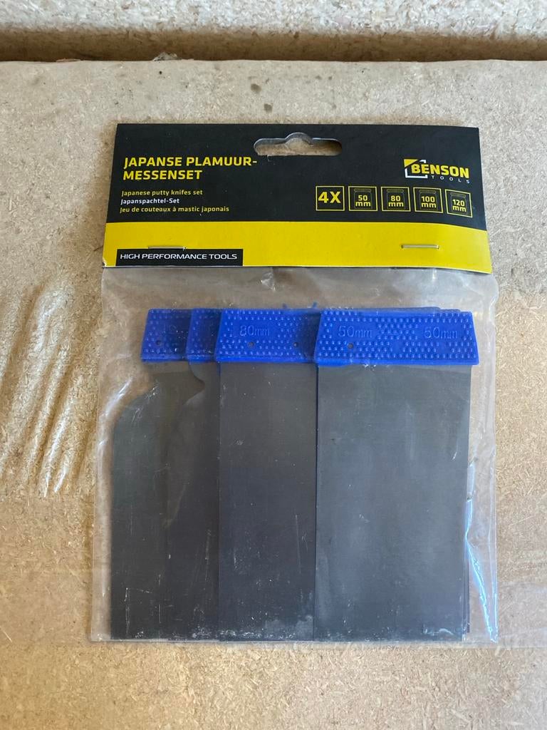 Benson Tools Japanse Plamuurmessenset 4-delig, Ophalen of Verzenden, Nieuw