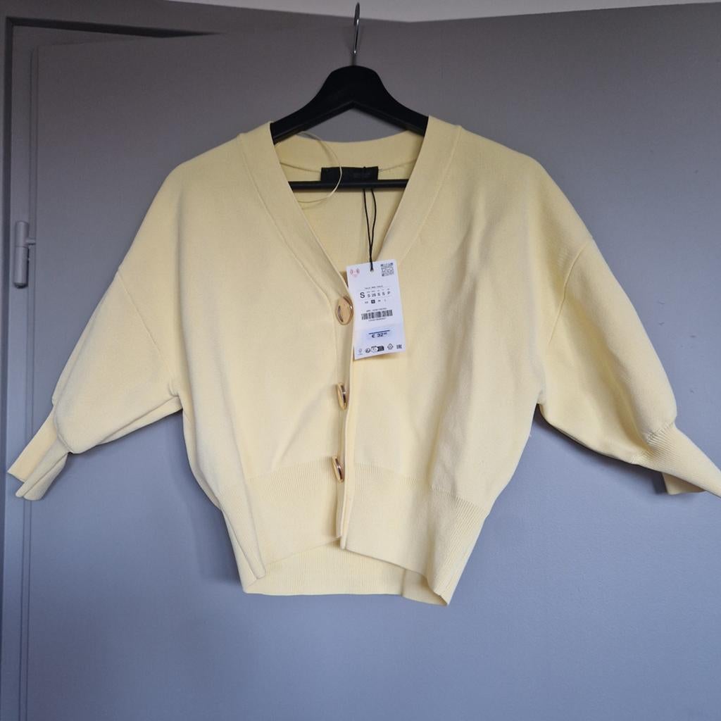 Zara botergeel vestje maat S, Kleding | Dames, Truien en Vesten, Zara, Geel, Ophalen of Verzenden, Zo goed als nieuw