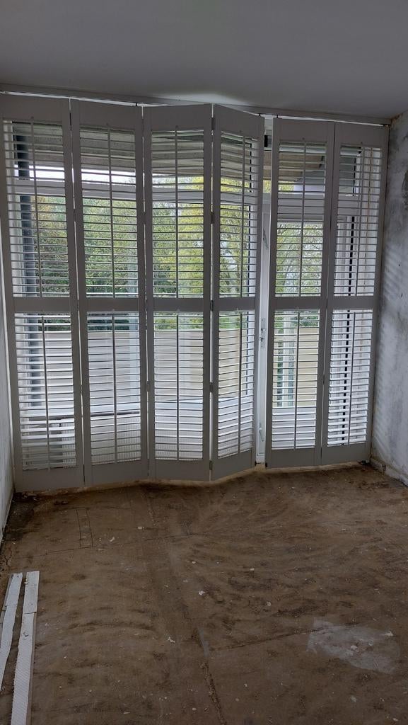 Witte shutters - set van 4 en 2, 200 cm of meer, Wit, Zo goed als nieuw, 200 cm of meer