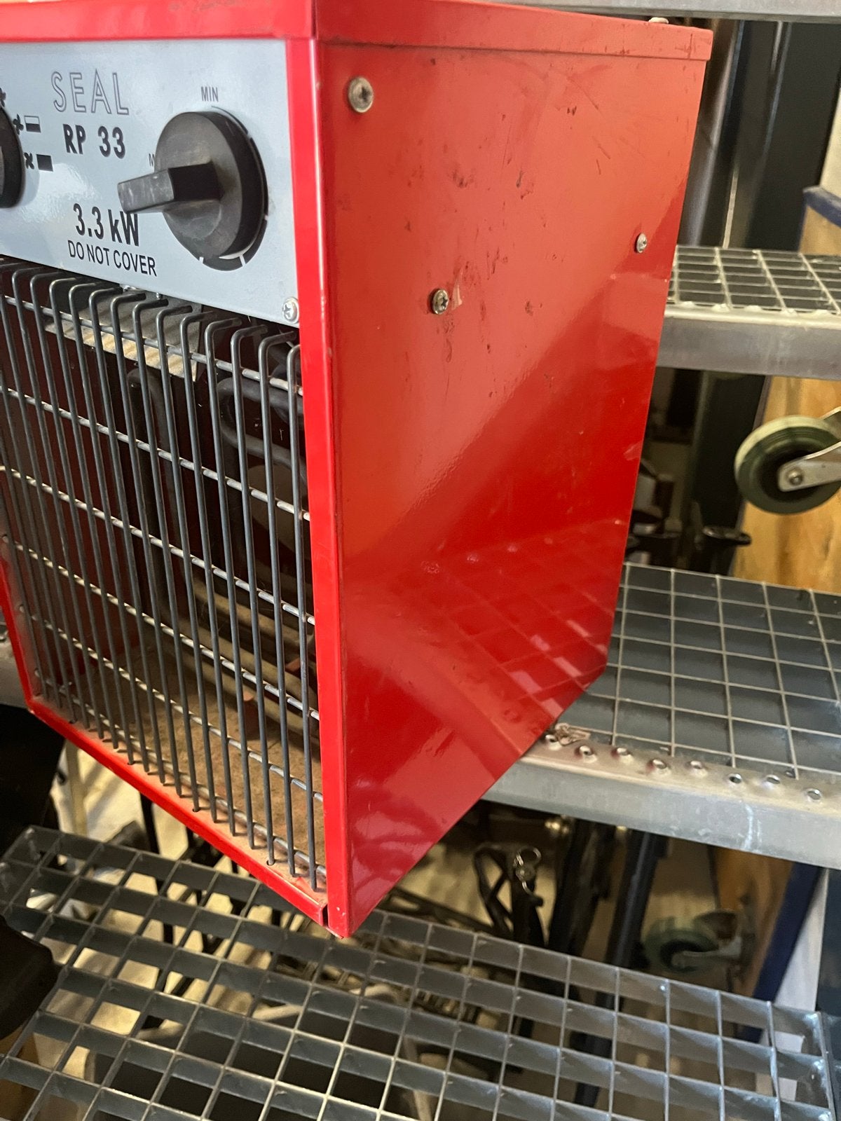 Grote elektrische werkplaatskachel 3.3 kW met thermostaat, Ophalen of Verzenden, Gebruikt