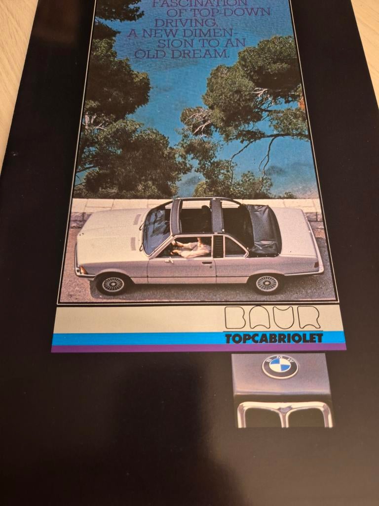 Baur BMW cabriolet folder jaren 80 BMW e21 izgst éérste BMW, Boeken, Ophalen of Verzenden, Zo goed als nieuw, BMW