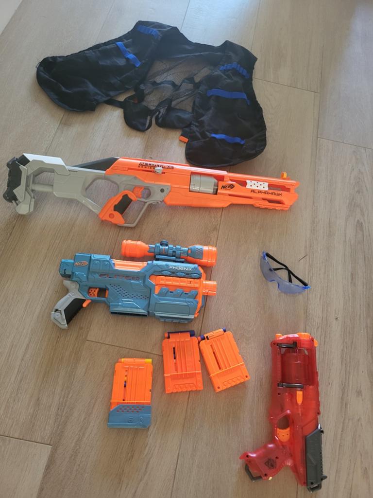 Nerf pistolen, Kinderen en Baby's, Speelgoed | Buiten | Actiespeelgoed, Ophalen, Gebruikt