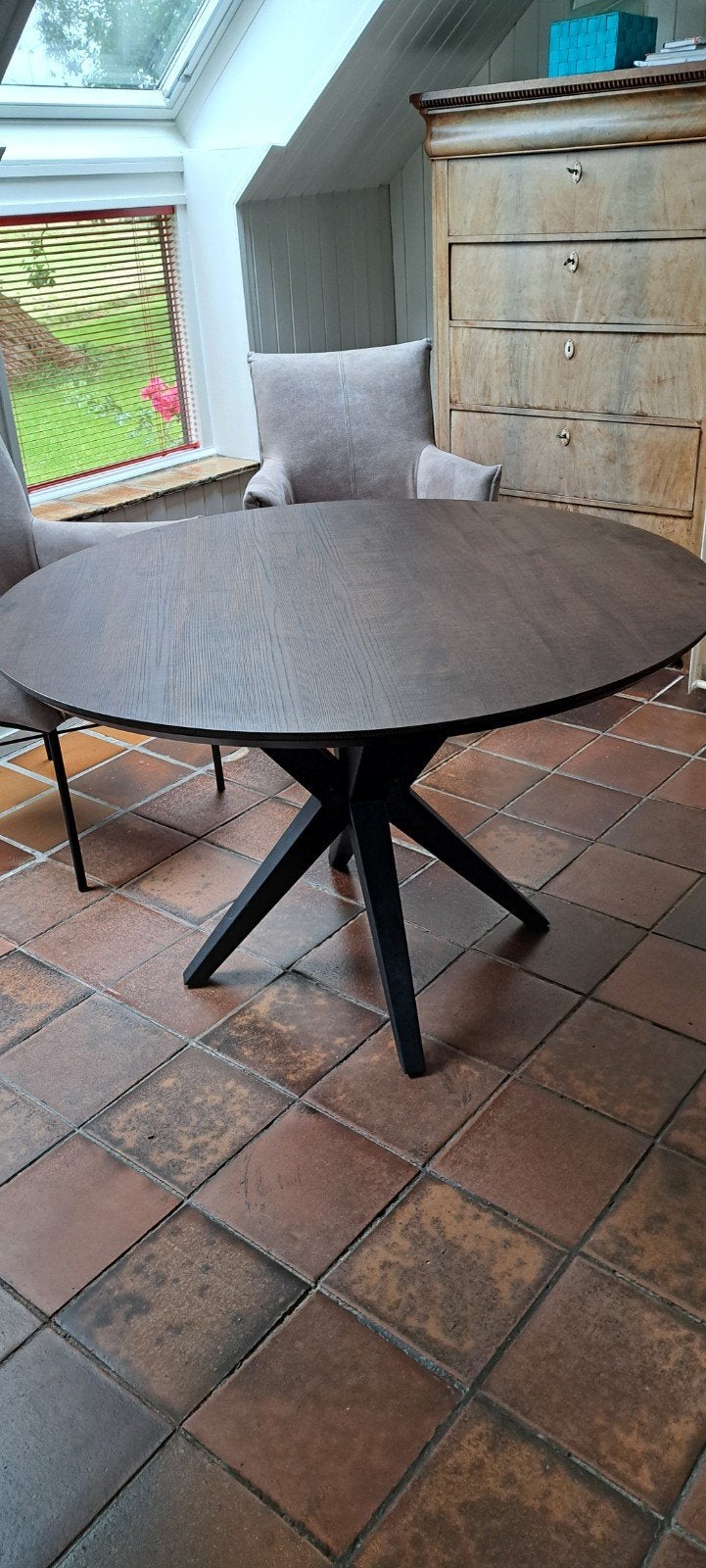ronde eettafel met 4 stoelen, Huis en Inrichting, Ophalen, Rond, Nieuw, Modern