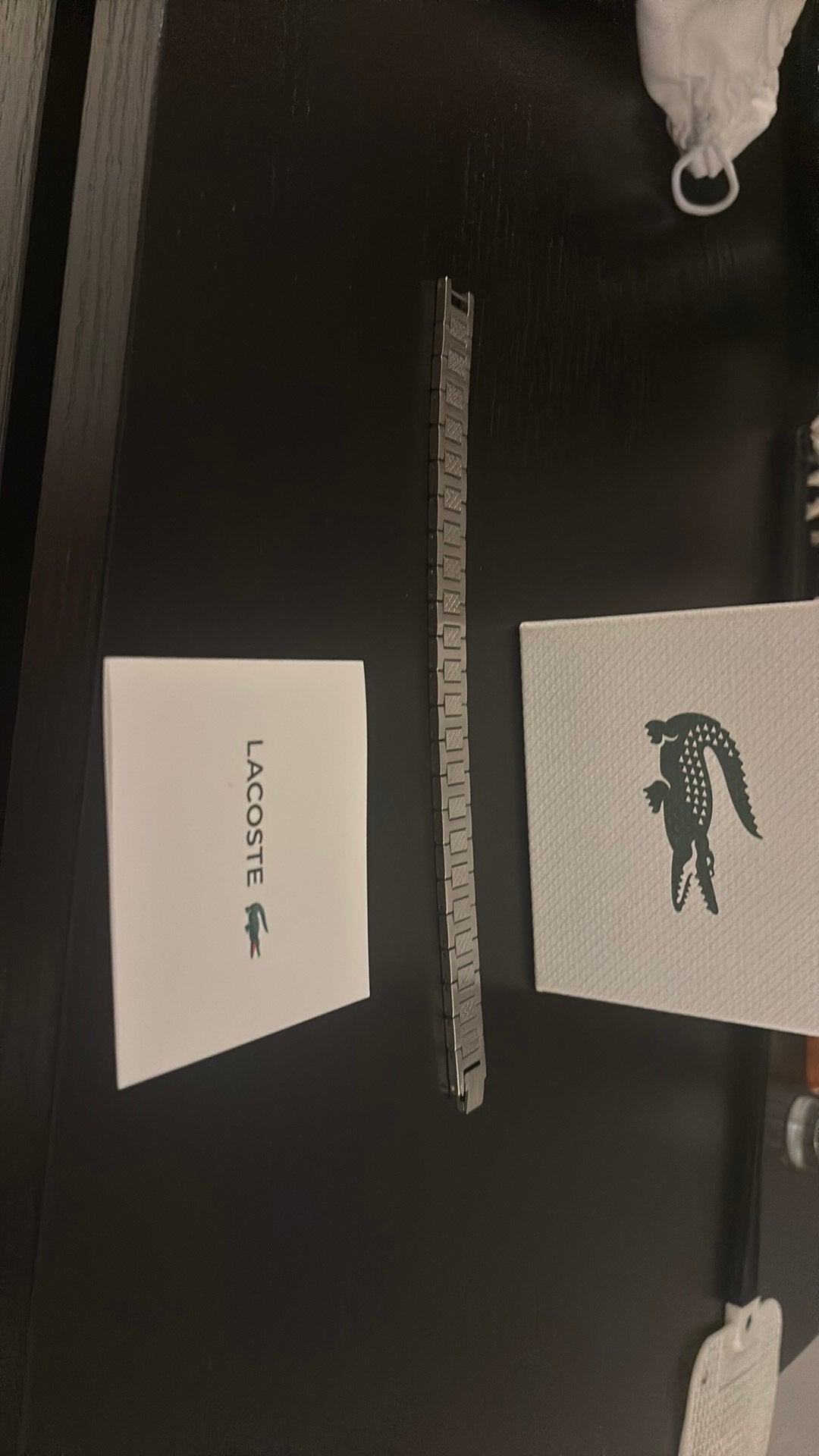 Lacoste Armbandje - Licht beschadigd, weinig gedragen, Verzenden, Gebruikt, Zilver, Staal