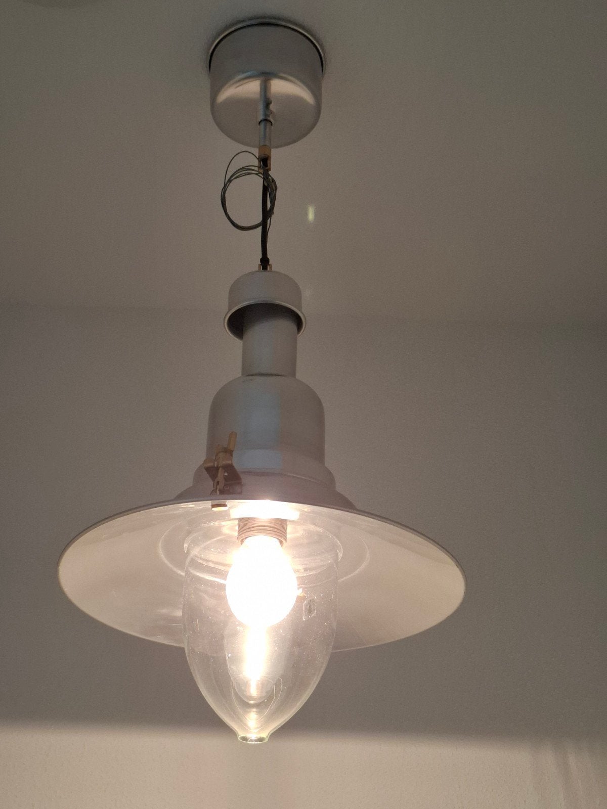 Ikea Ottava Scheepslamp - Aluminium en Glas (3 stuks), Ophalen, Gebruikt, Glas, E27 (groot)