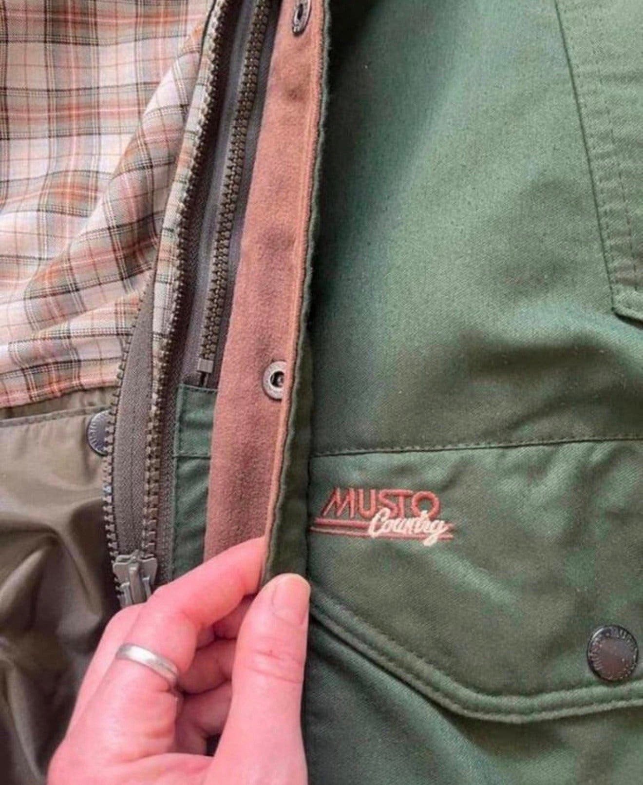 Vintage MUSTO COUNTRY herenjas regenjas heren Jas groen M, Maat 48/50 (M), M, Ophalen of Verzenden, Zo goed als nieuw
