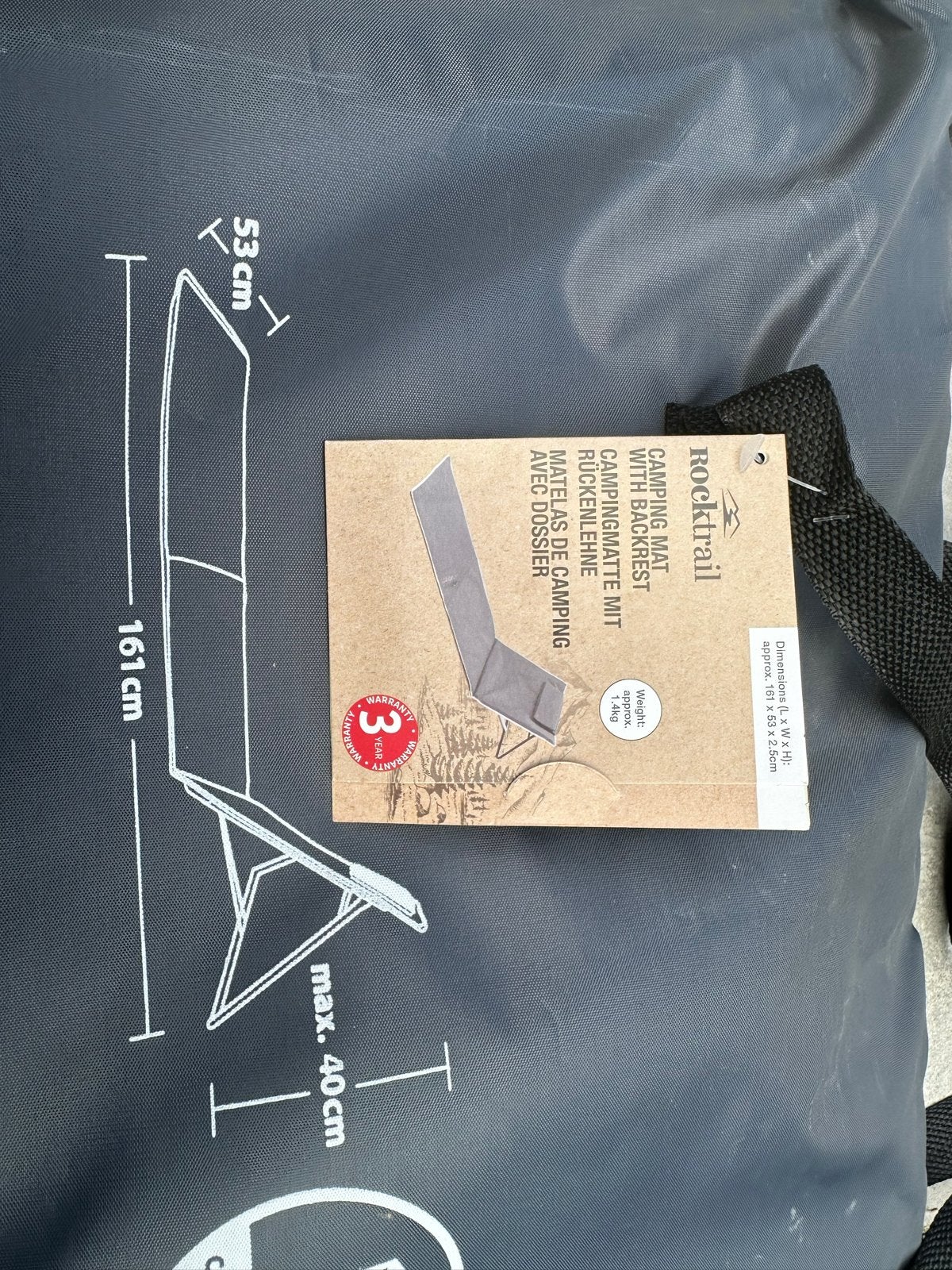 Rocktrail Campingmat/stoel met rugleuning, Ophalen, Nieuw