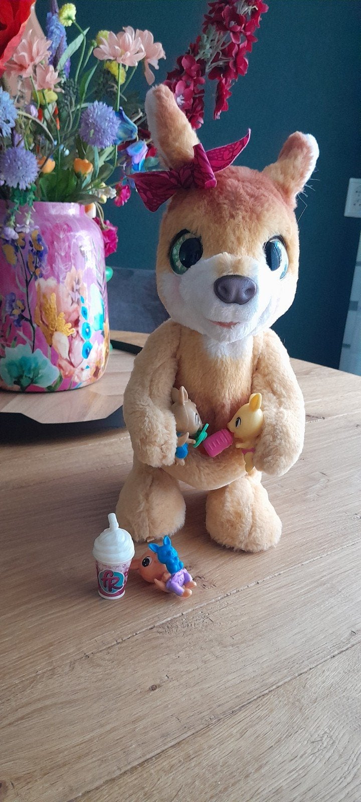 Interactieve Kangoeroe Knuffel met Baby's en Accessoires, Overige merken, Overige karakters, Overige typen, Ophalen of Verzenden