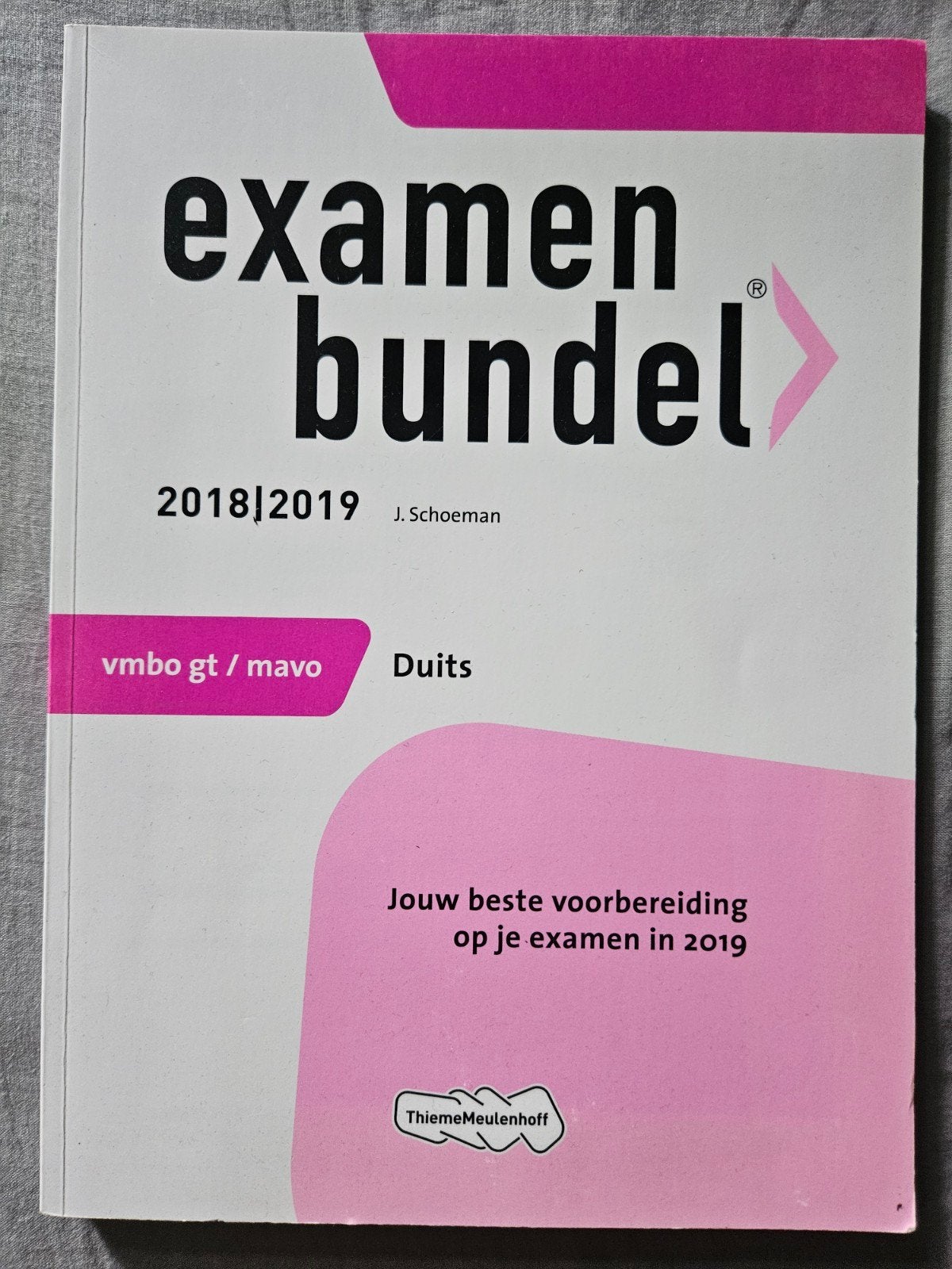 Examenbundel Duits vmbo gt/mavo 2018/2019, Boeken, Schoolboeken, J. Schoeman, Duits, Ophalen, Gelezen