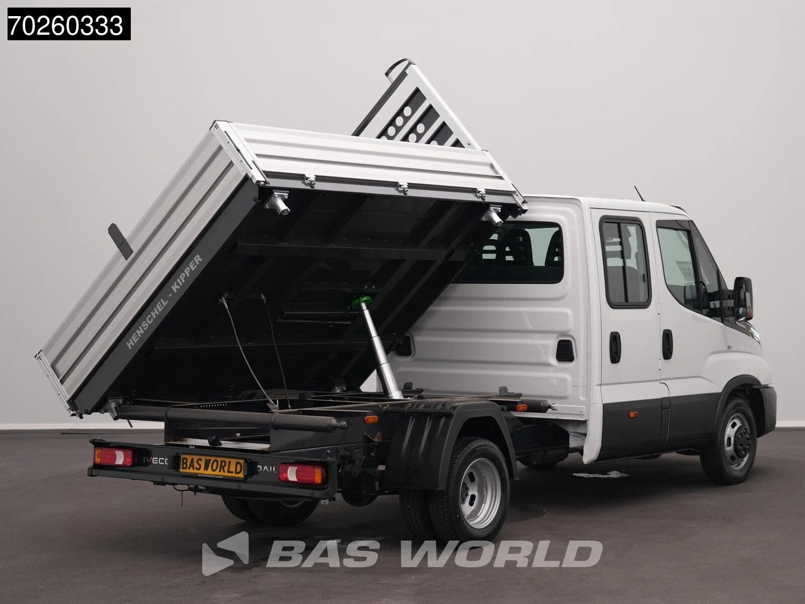 Iveco Daily 35C21 3-Zijdige Kipper Dubbel Cabine 210PK 3.0L, Auto's, Bestelauto's, Automaat, Stof, Euro 6, 4 cilinders