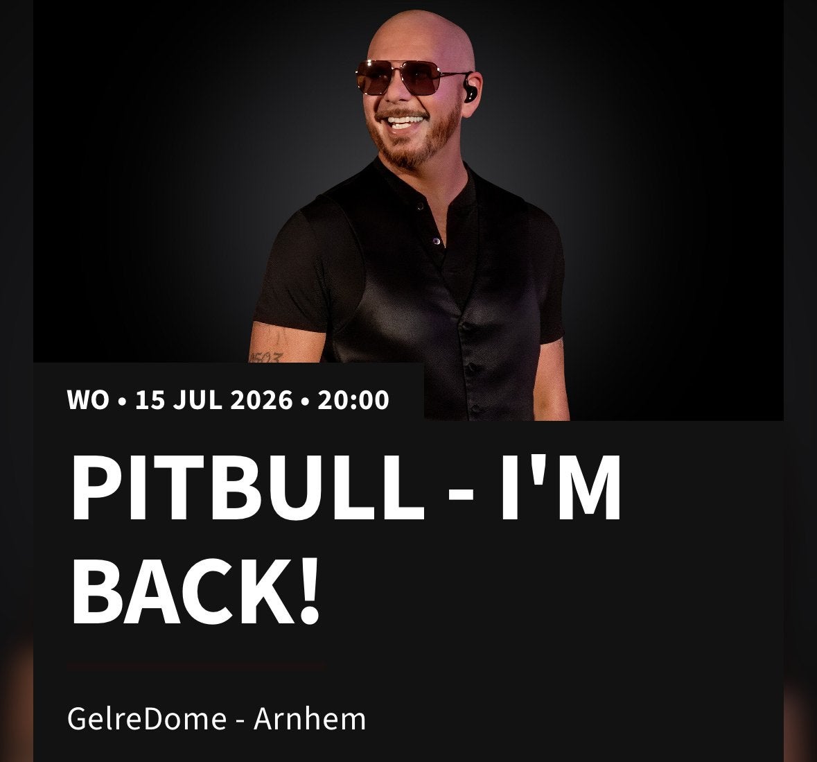 Pitbull 2 kaartjes, Tickets en Kaartjes, Twee personen, Juli