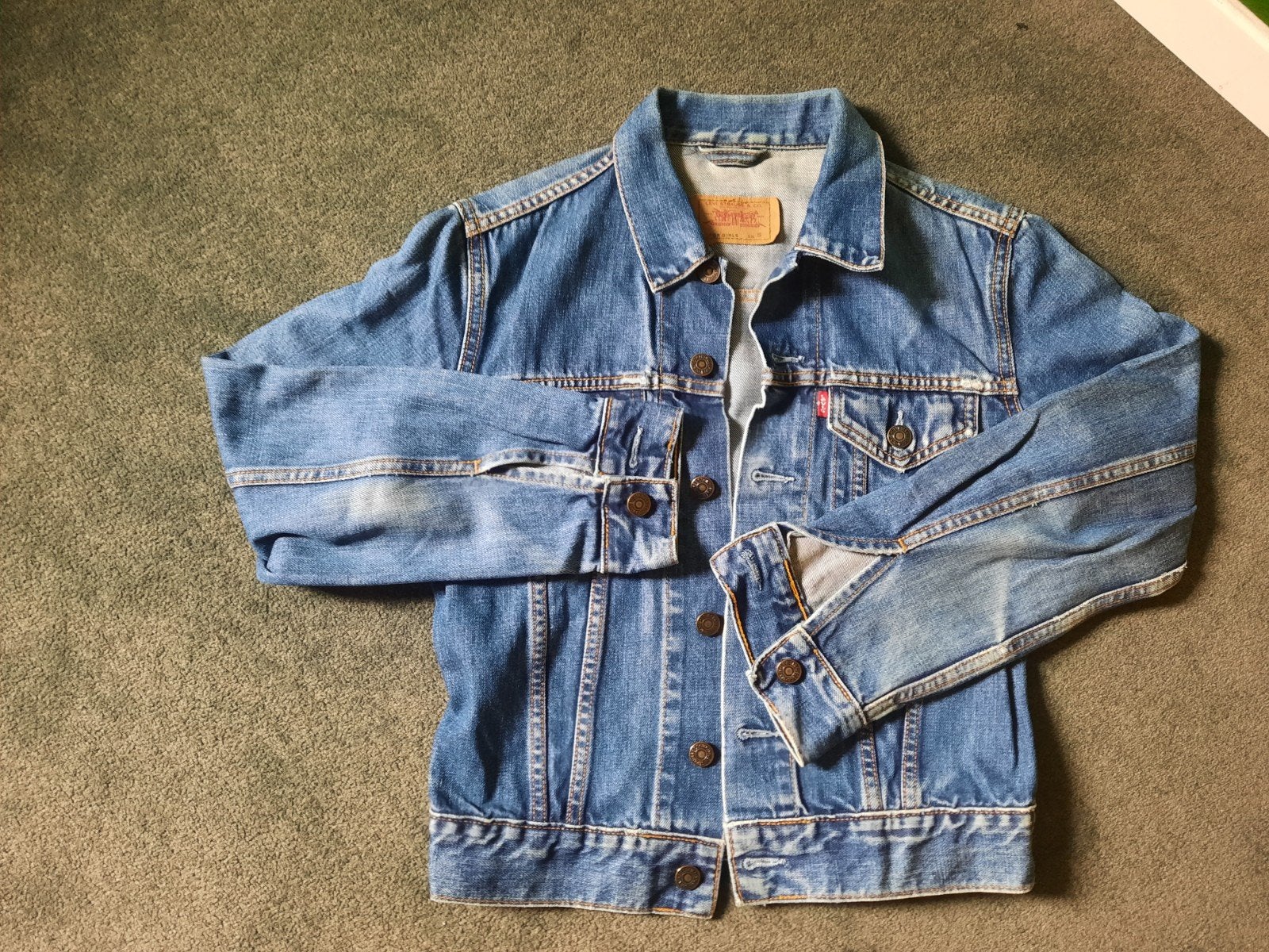 Vintage Levi's spijkerjack , maat S, Ophalen, Blauw, Maat 36 (S), Gedragen