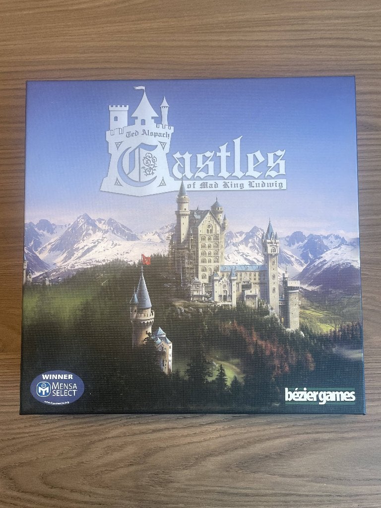Castles of mad king ludwig boardgame, Een of twee spelers, Ophalen of Verzenden, Zo goed als nieuw, Bezier games