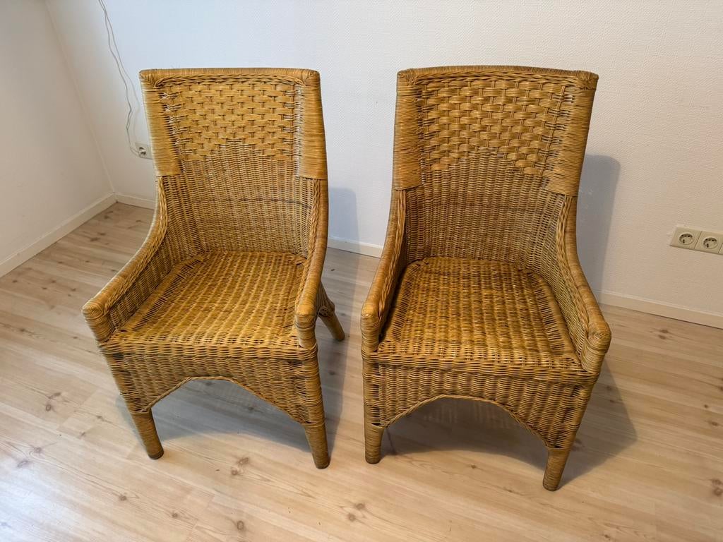 2 Rieten stoelen, Ophalen, Overige materialen, Twee, Overige kleuren
