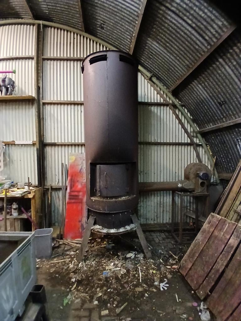 Grote Houtkachel met Ventilator, Huis en Inrichting, Kachels, Gebruikt, Vrijstaand, Houtkachel, Hout, Ophalen