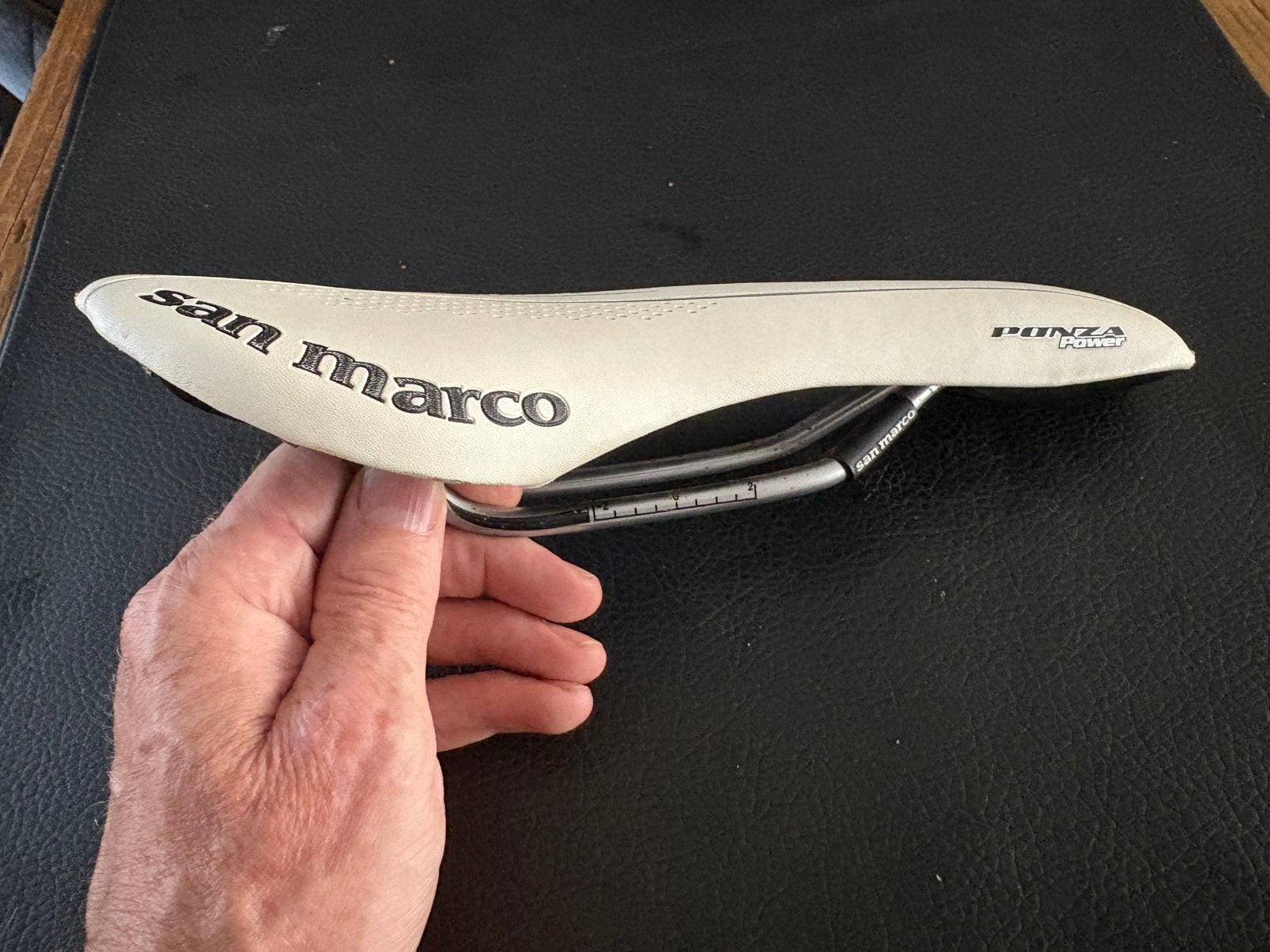 Race zadel san marco “ponza power”, Leer, Racefiets, Ophalen of Verzenden, Zo goed als nieuw