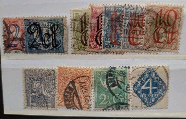 Postzegels Nederland 1919 oude Series gestempeld., Ophalen of Verzenden, T/m 1940, Gestempeld