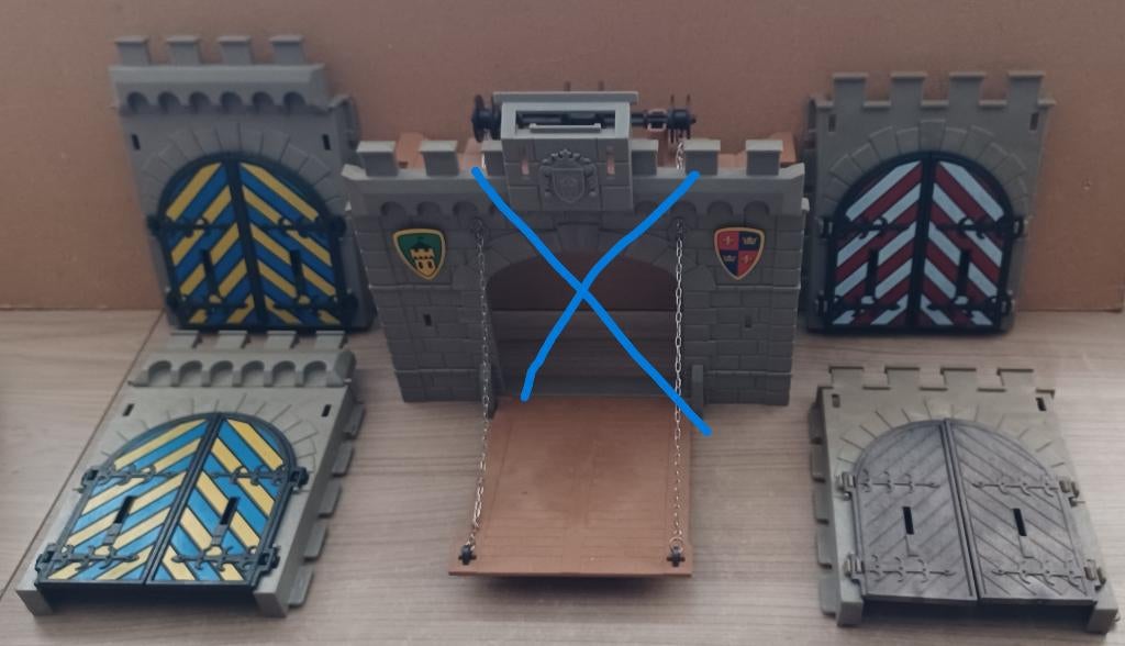 playmobil steck kasteelpoorten, Ophalen of Verzenden, Gebruikt, Los playmobil
