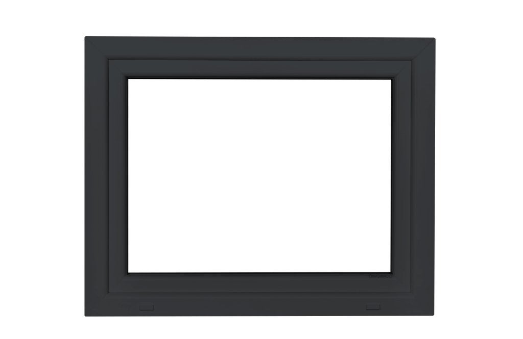 Kunststof Kozijn Draaikiep  B100 H80cm Mat Zwart, Doe-het-zelf en Verbouw, Kozijnen en Schuifpuien, Niet ingevuld, Kunststof, Raamkozijn