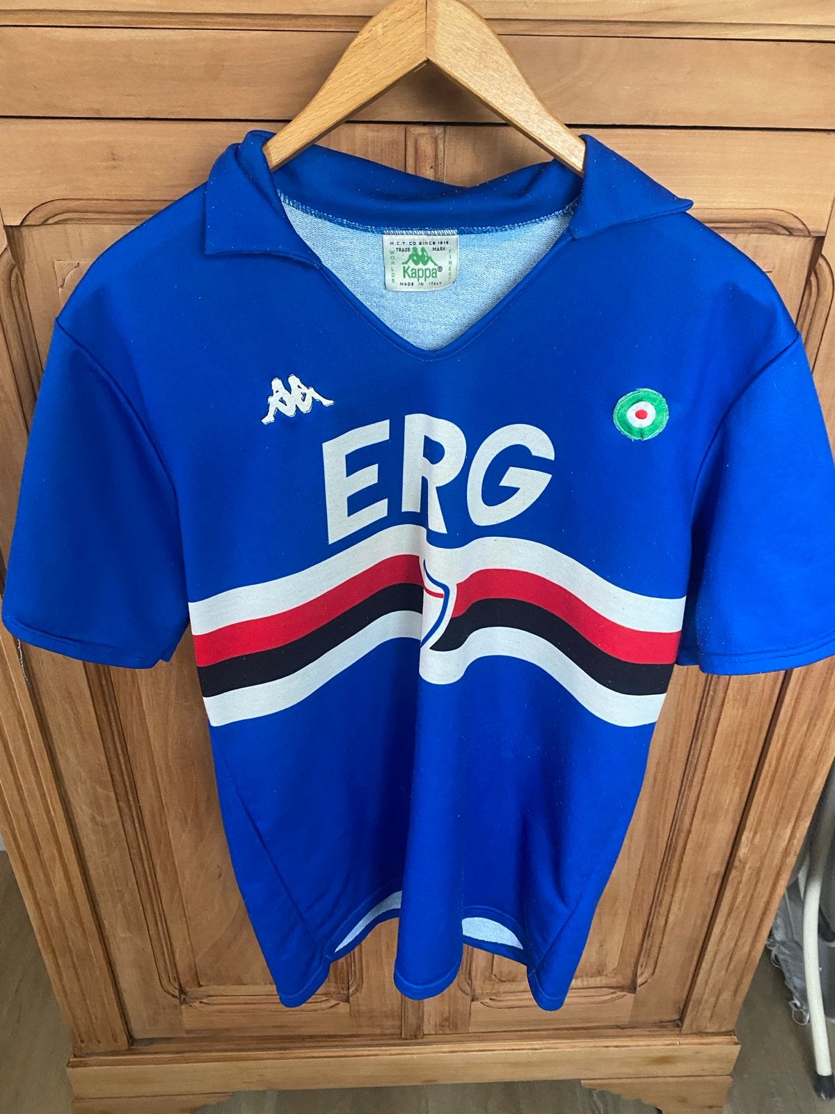 Vintage Sampdoria voetbalshirt jaren '80 - Maat L, Verzamelen, Ophalen of Verzenden