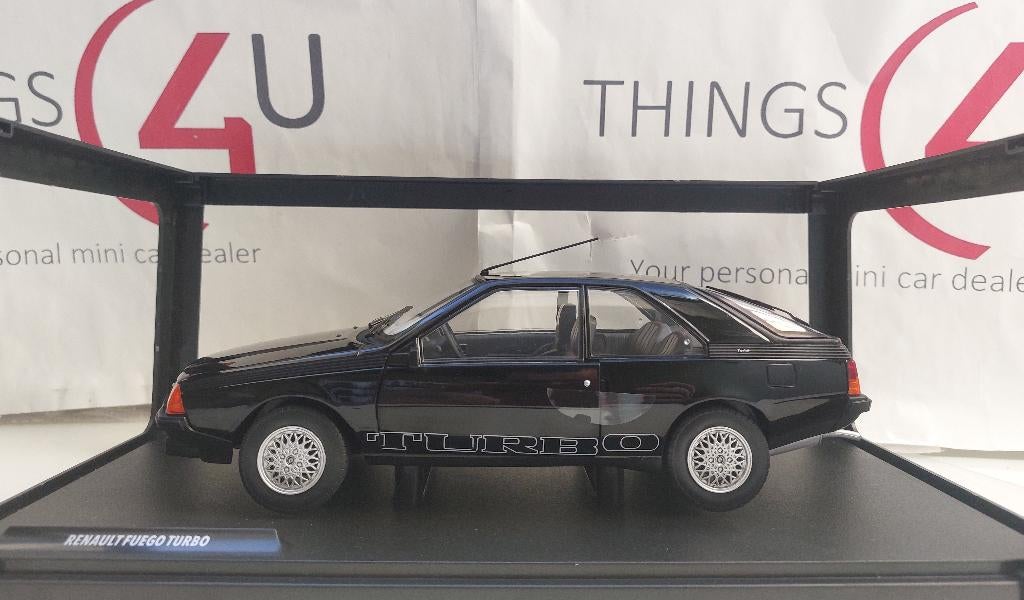Solido 1:18 Renault Fuego Turbo 1980 zwart nieuw, Ophalen of Verzenden, Nieuw, Auto, Solido