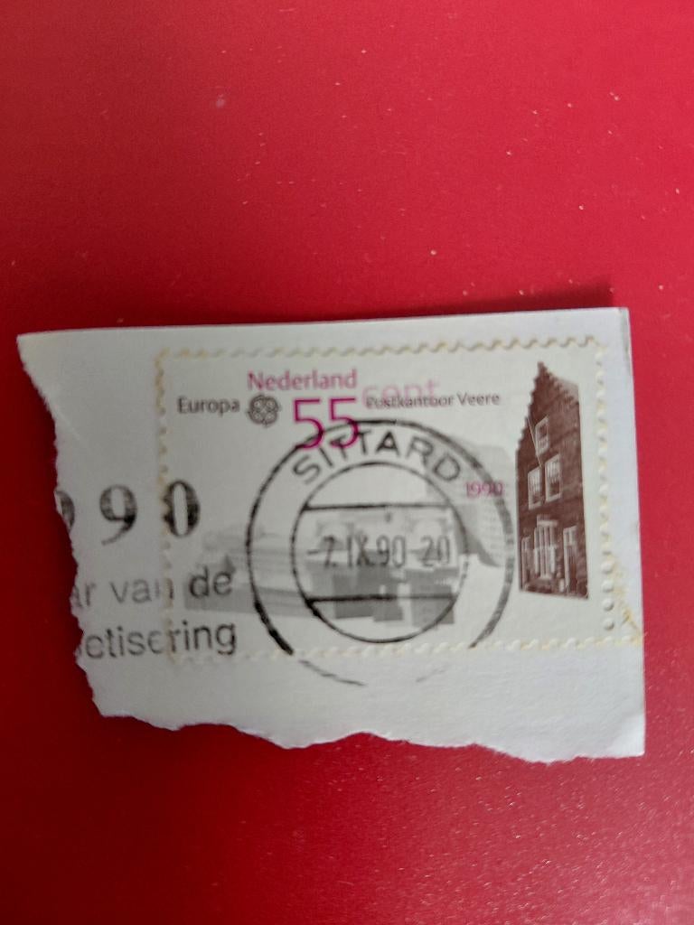 Europazegel postkantoor Veere met stempel Sittard, Verzenden, Gestempeld