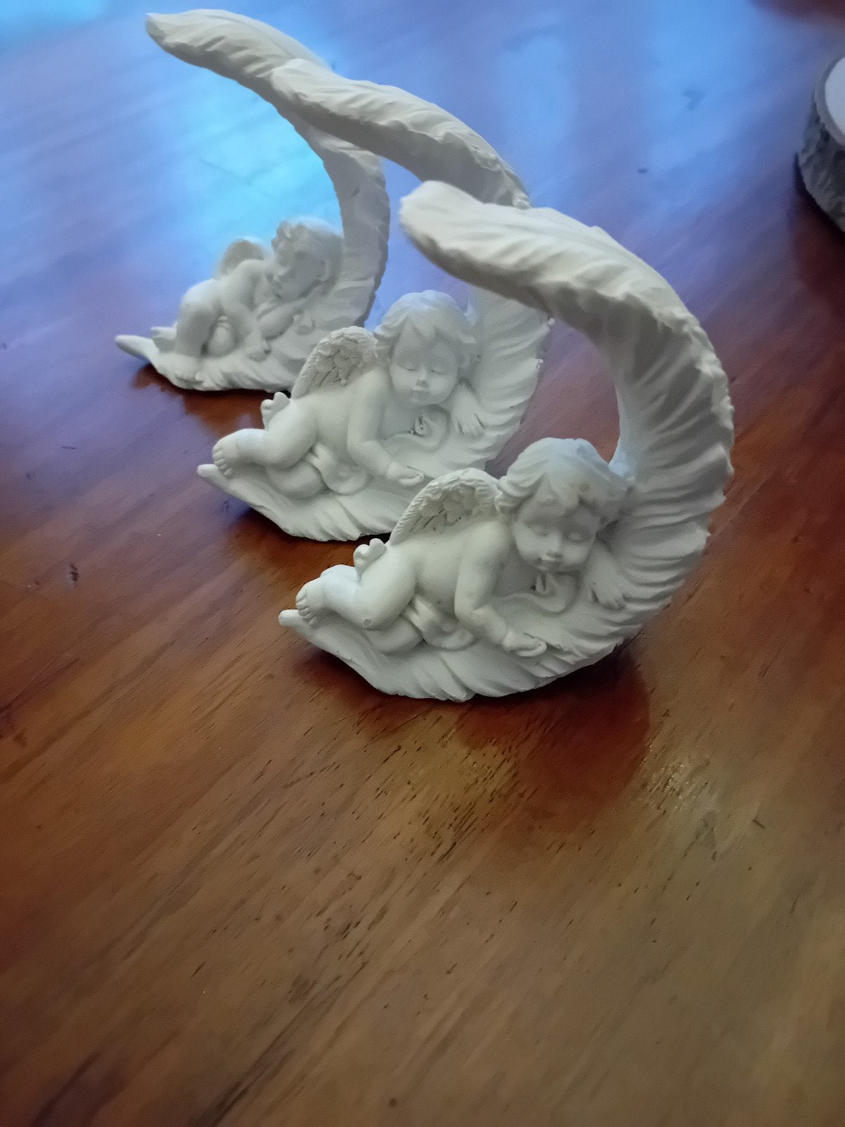 Set van 3 Engelen Beeldjes - Decoratieve Cherubijnen, Antiek en Kunst, Ophalen of Verzenden