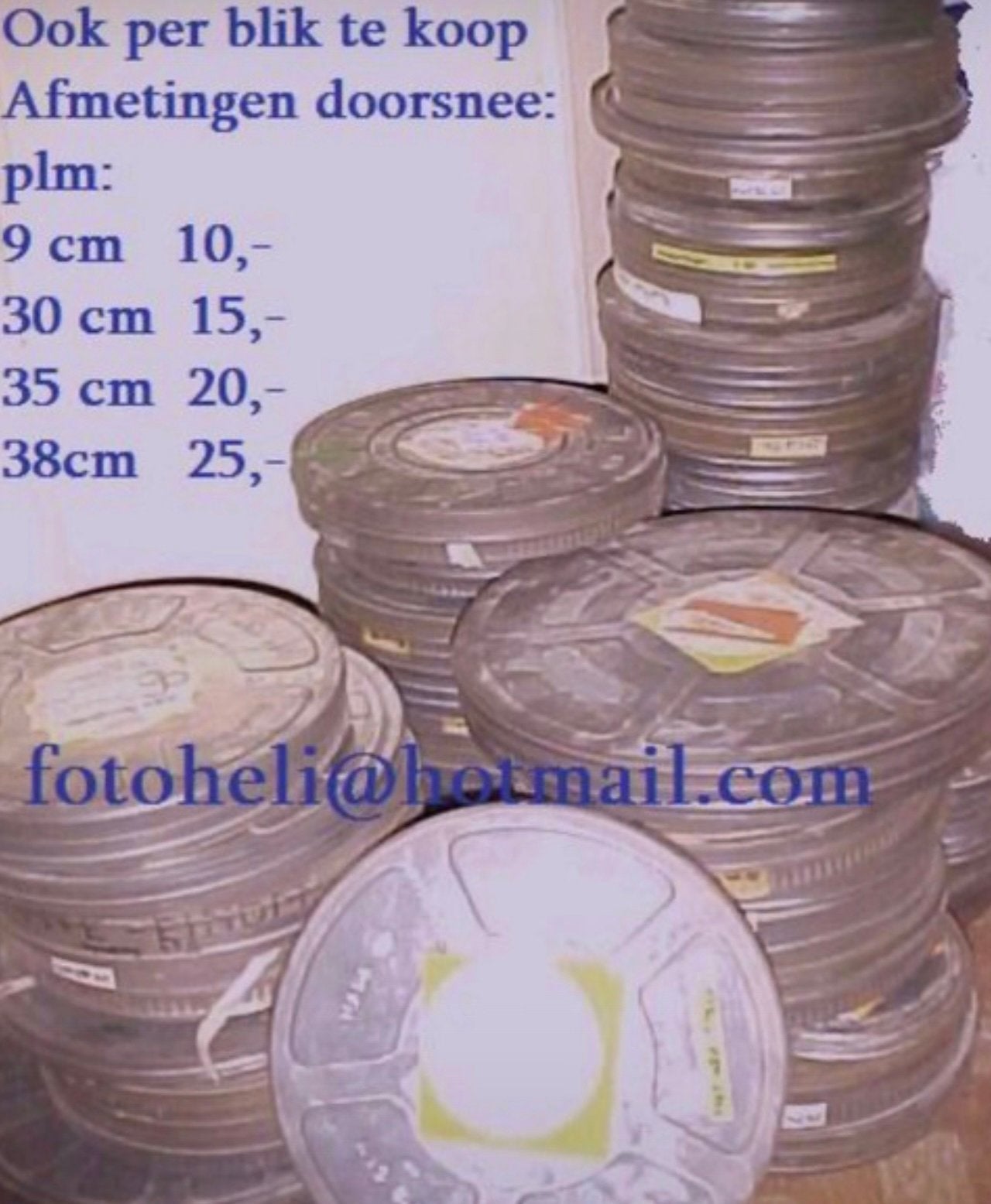 Film blikken filmblik alle maten, Ophalen of Verzenden