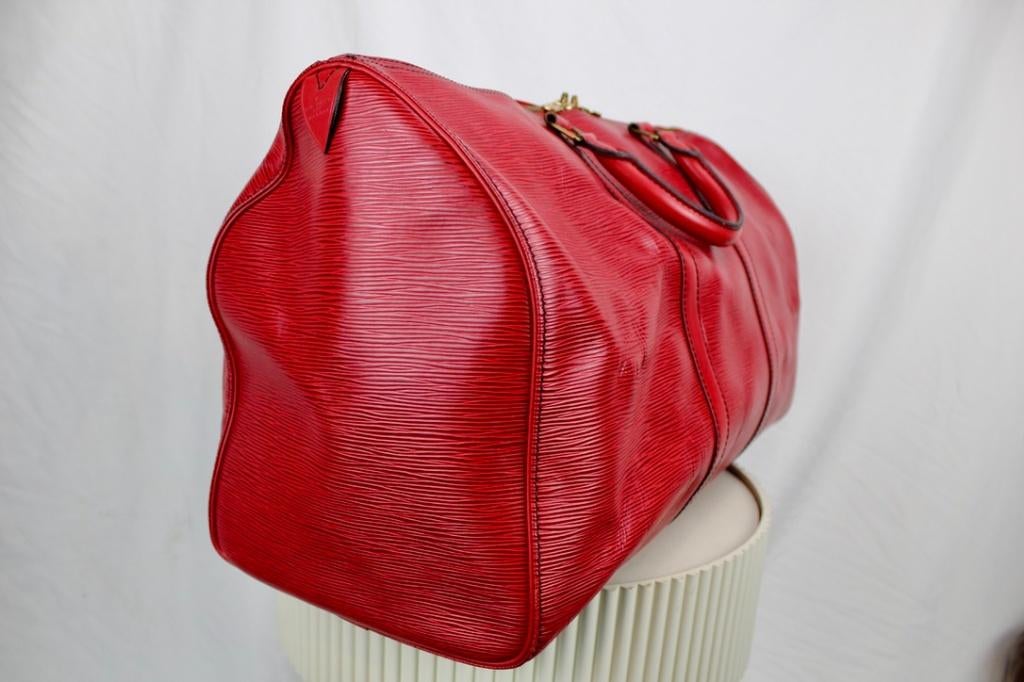 Louis Vuitton Keepall 50 Castillian red - 992, 40 tot 60 cm, 30 cm of meer, Gebruikt, Minder dan 35 cm