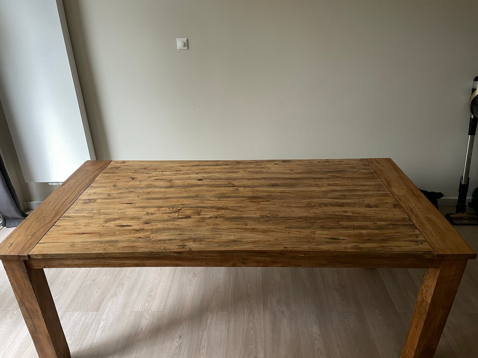 Houten tafel 200x100x80 cm, Ophalen, 50 tot 100 cm, Vijf personen of meer, 150 tot 200 cm