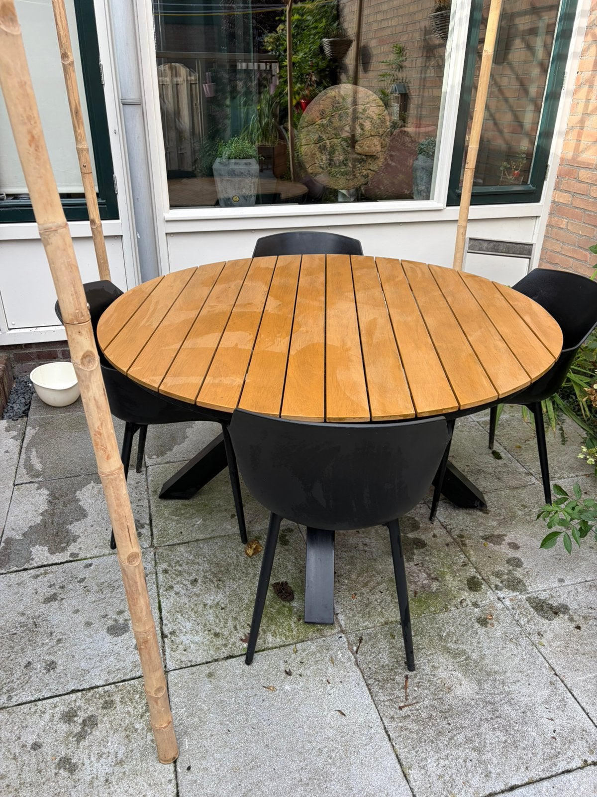 Leuk 6persoons tuinset, Gebruikt, Hardhout, 6 zitplaatsen, Ophalen of Verzenden