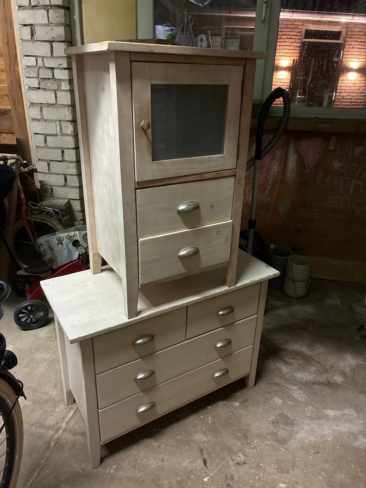 Nachtkastje en ladekastje - Set van 2, Huis en Inrichting, Ophalen, Gebruikt, 65 cm of meer, 70 cm of meer