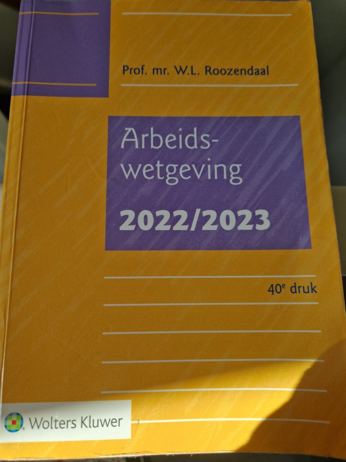 Arbeidswetgeving 2022/2023, Ophalen of Verzenden, Zo goed als nieuw, Natuurwetenschap