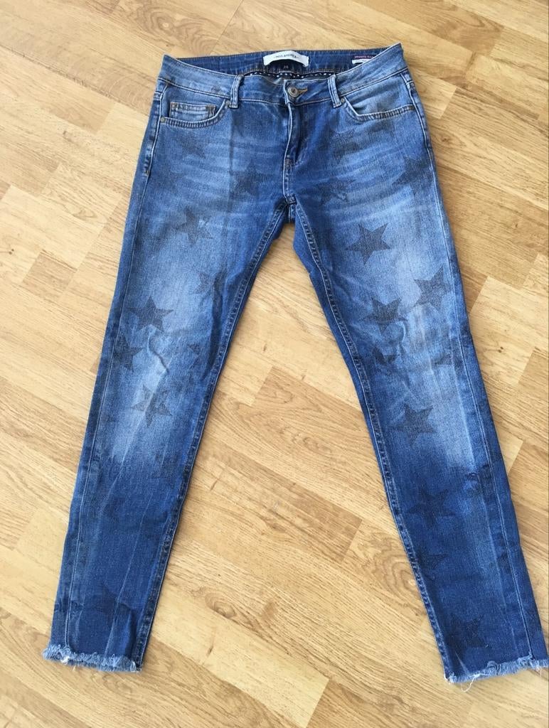 Miss America - Boyfriend skinny jeans stars - mt xs, Zo goed als nieuw, Miss America, W27 (confectie 34) of kleiner, Verzenden