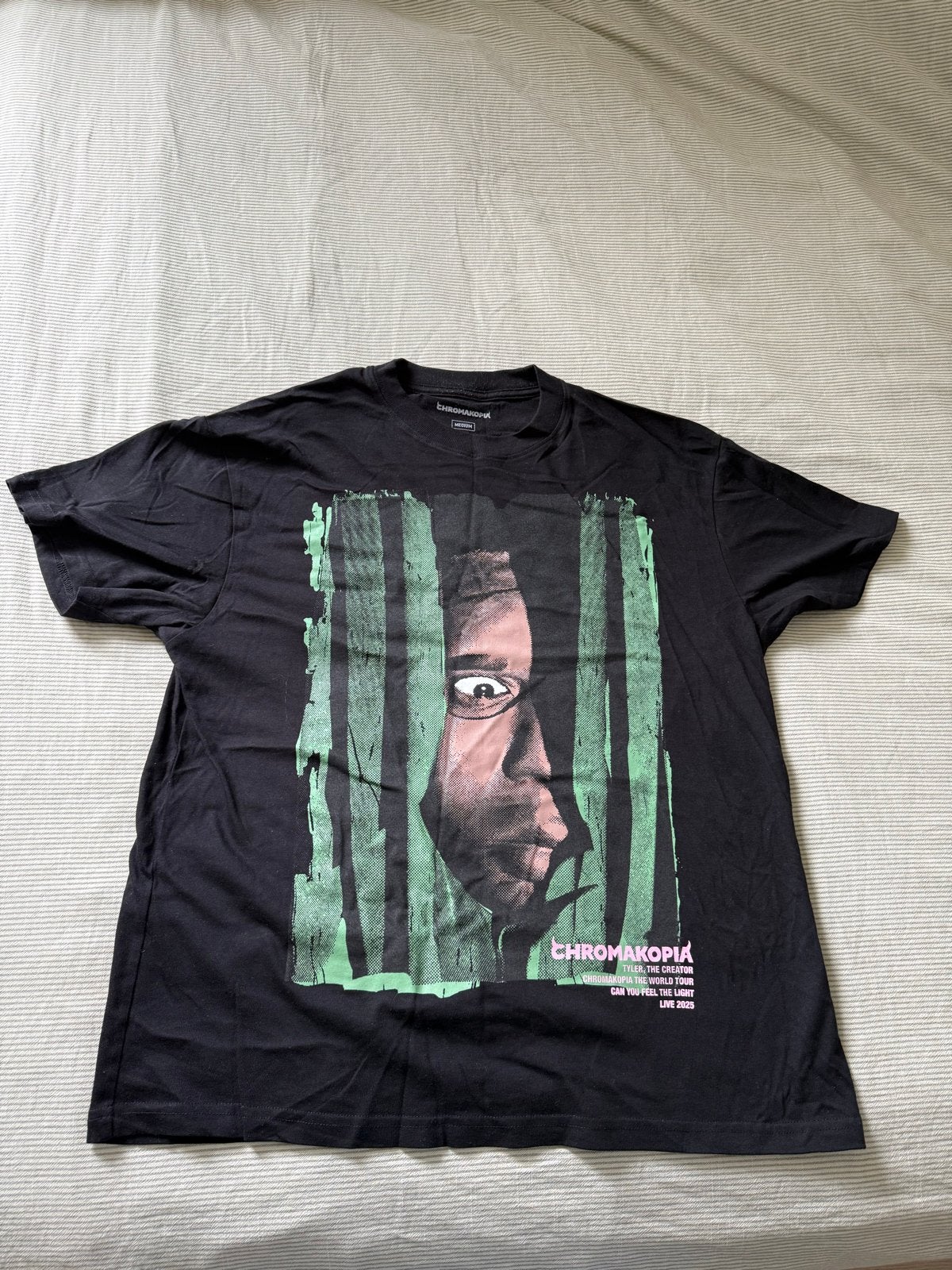 Tyler, The Creator Chromakopia World Tour T-shirt Zwart M, Ophalen, Zo goed als nieuw, Maat 48/50 (M), Zwart