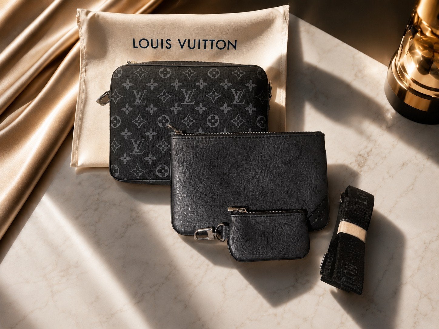 Louis Vuitton tas, Ophalen of Verzenden, Zo goed als nieuw, Zwart, Schoudertasje