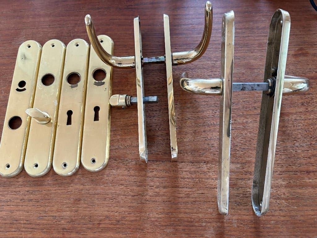 Deurklinken, Doe-het-zelf en Verbouw, Hang- en Sluitwerk, Ophalen of Verzenden, Gebruikt, Koper of Messing, Klink of Kruk
