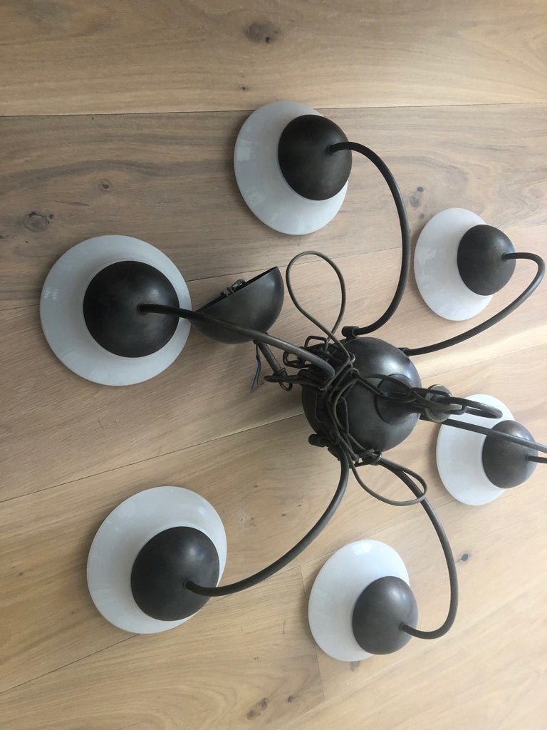 Schemerlamp met 6 armen & lampen, Ophalen