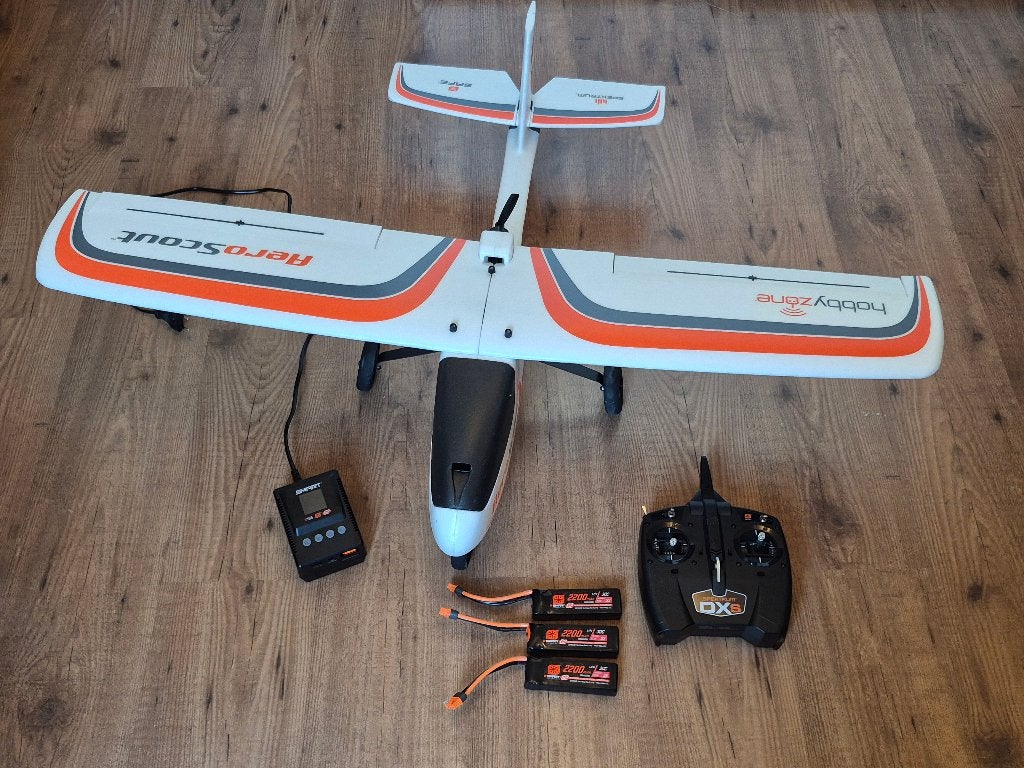 HobbyZone AeroScout S 2 1.1m RTF Basic met SAFE, Ophalen, Zo goed als nieuw, Elektro, RTF (Ready to Fly)