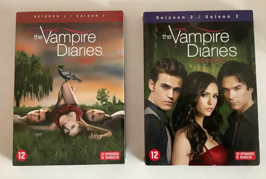 The Vampire Diaries Seizoen 1 & 2 DVD Boxset, Vanaf 12 jaar, Ophalen of Verzenden, Zo goed als nieuw, Drama
