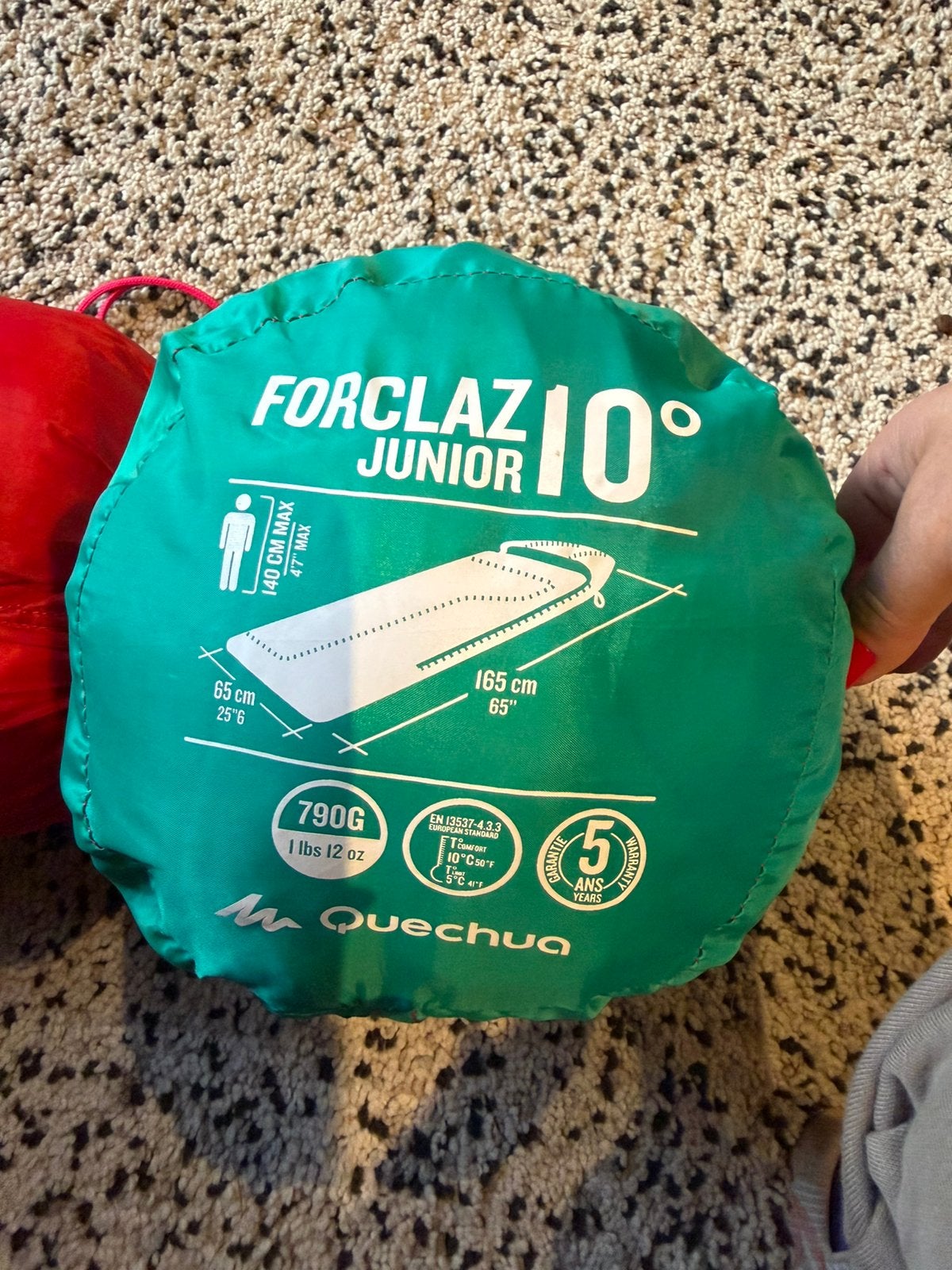 Junior sleeping bag, Caravans en Kamperen, Slaapzakken, Ophalen, Zo goed als nieuw